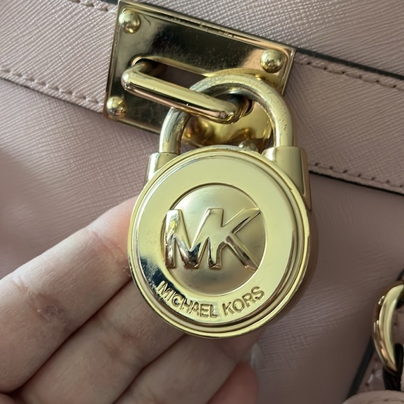 MICHAEL KORS Michael Kors Hamilton Traveler Lg Tote Shoulder Bag Purse Pink Lthr - Picture 14 of 16